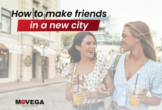 A group of friends walking through the city streets